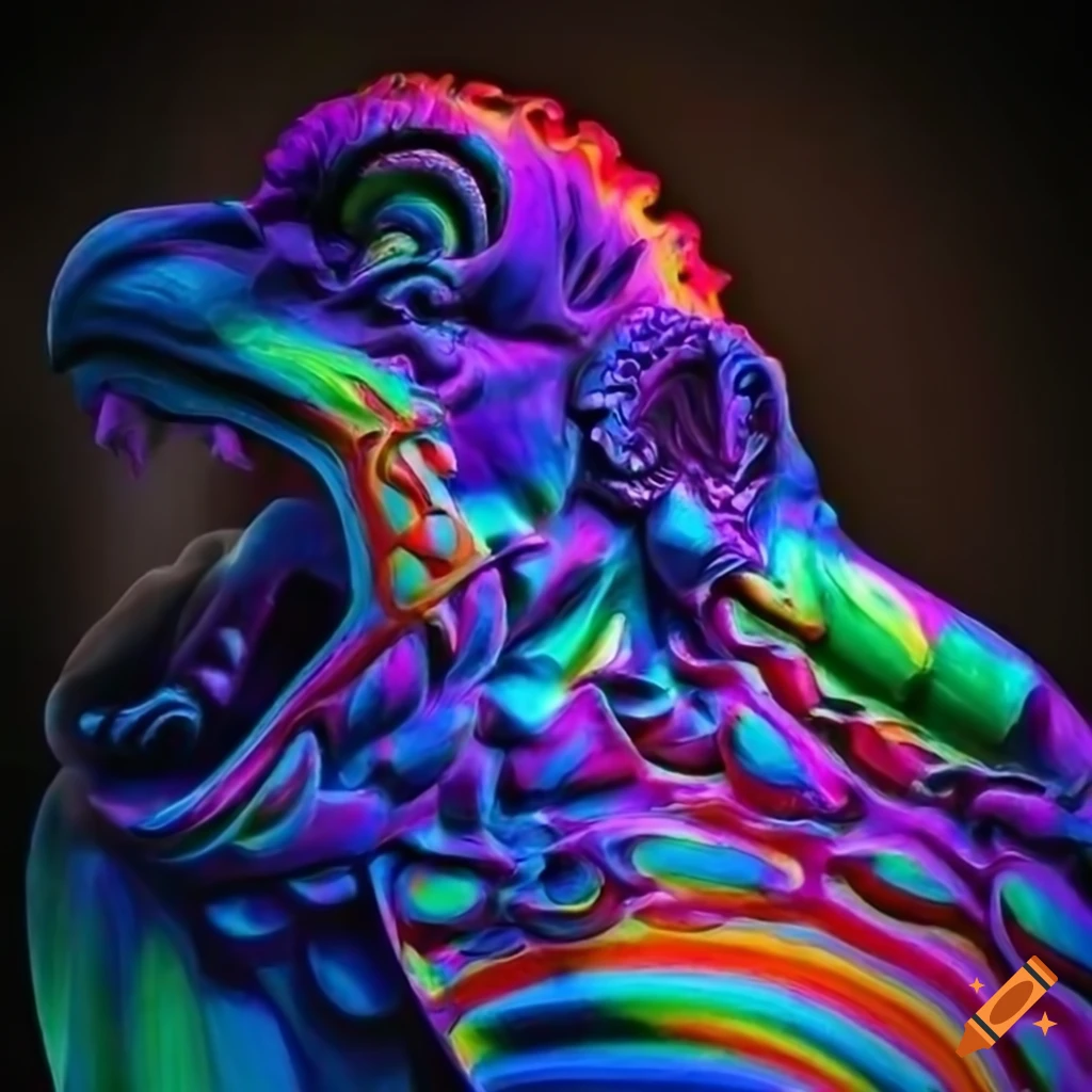 prismatic architectural stave carving artwork