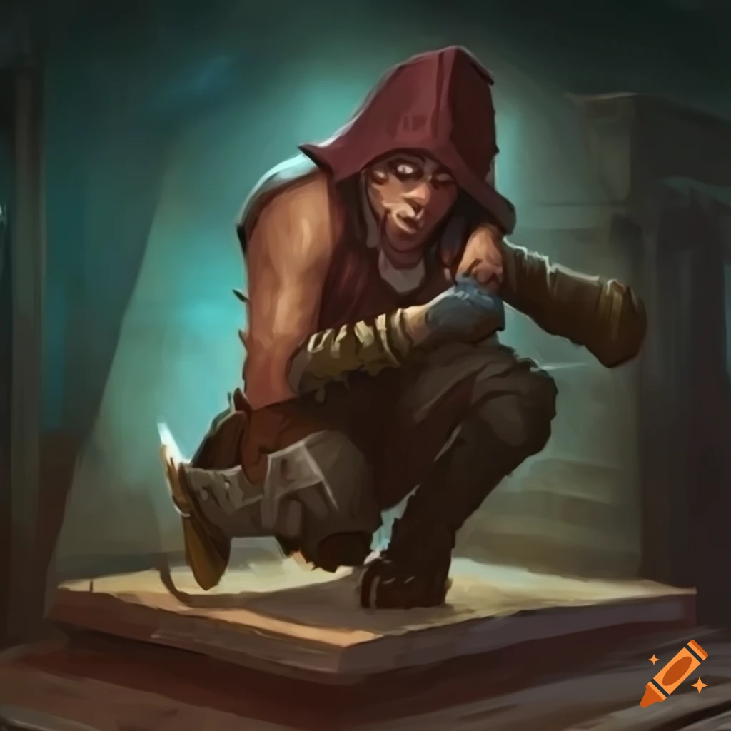 agile D&D rogue ready to strike
