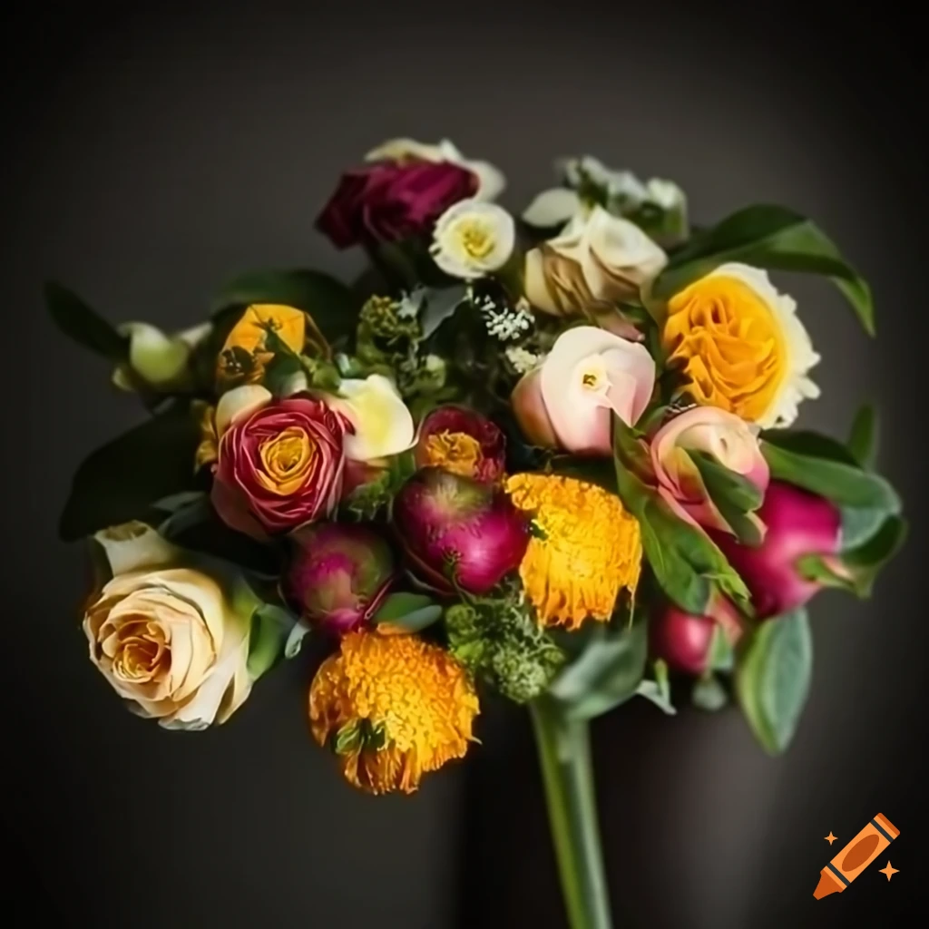 a beautiful bouquet of flowers