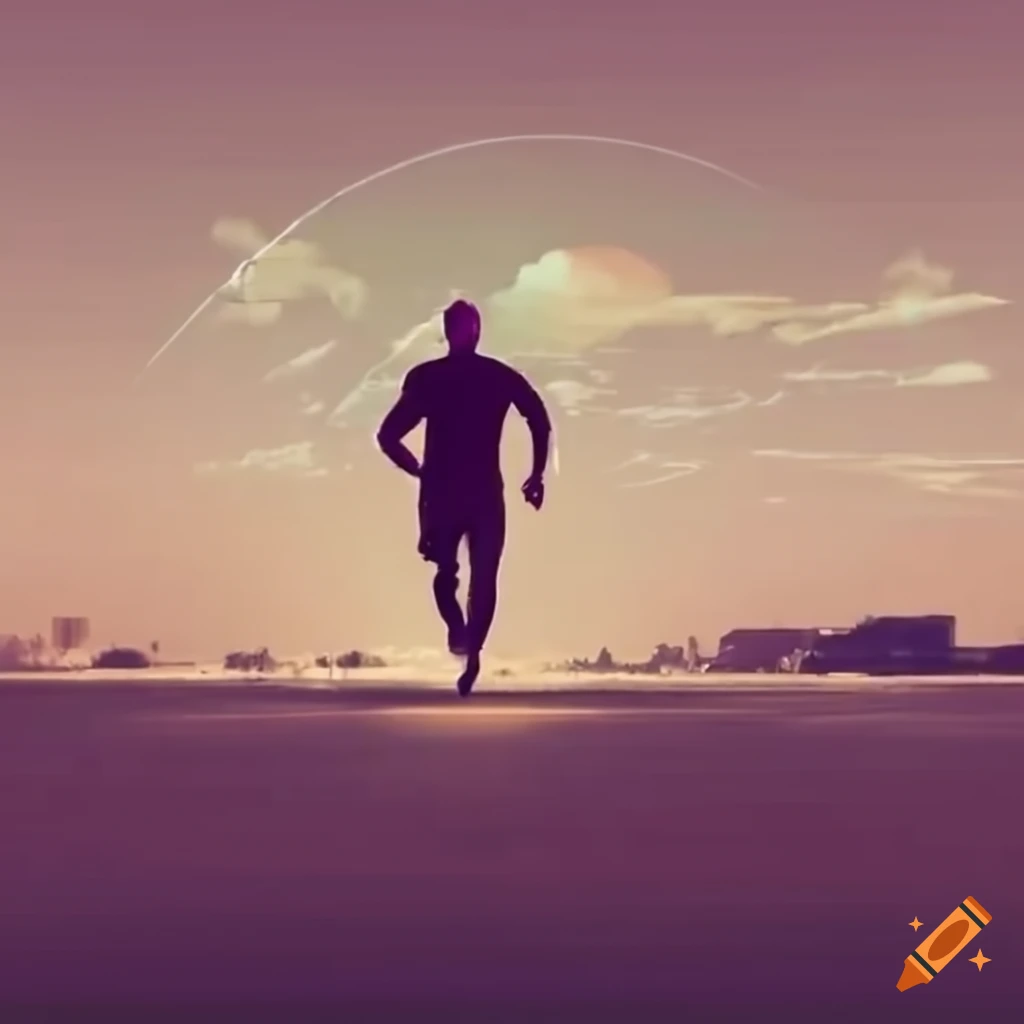 Man Running Towards Air Force Military Base