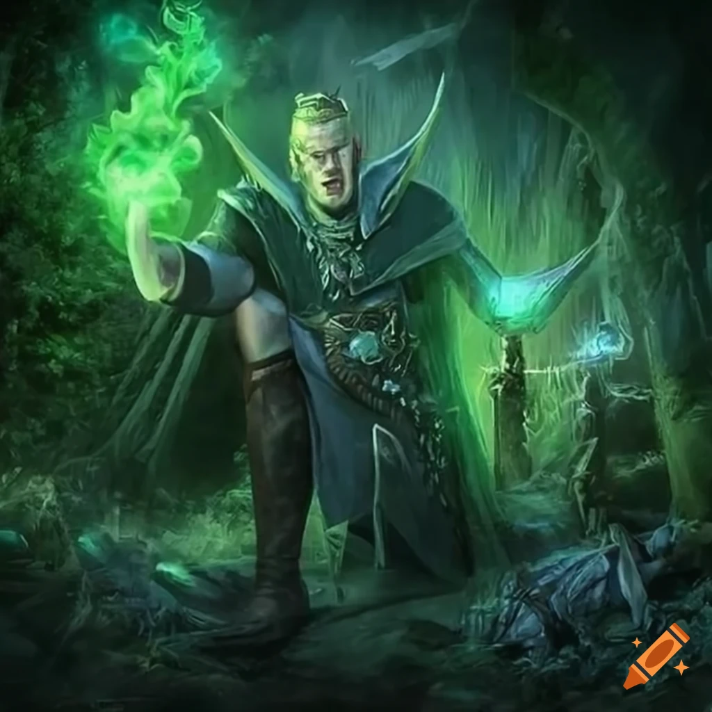 Artwork Of A High Elf Wizard Casting Spells On Craiyon