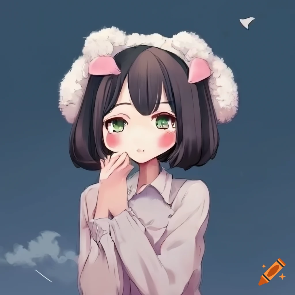 Cute anime tanuki girl