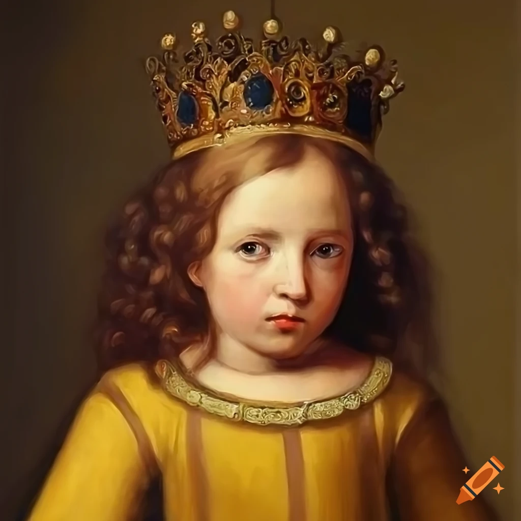Oil painting portrait of a young king on Craiyon