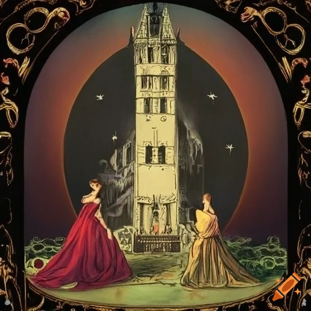 Renaissance-style depiction of the Tower tarot card