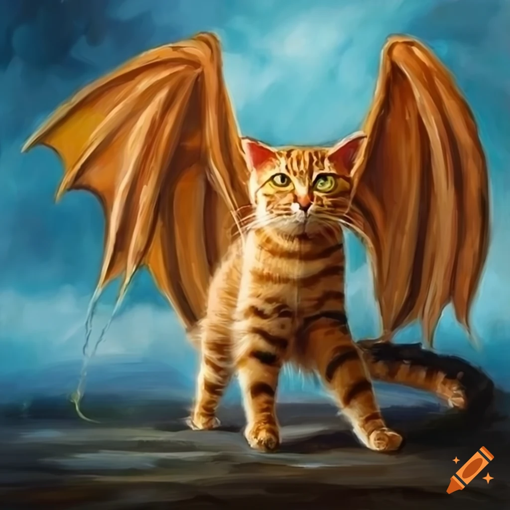 Angry Cat Fighting Playing Oil Painting Stock Illustration 755951011