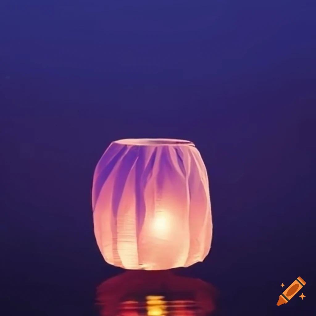 floating lanterns at dusk