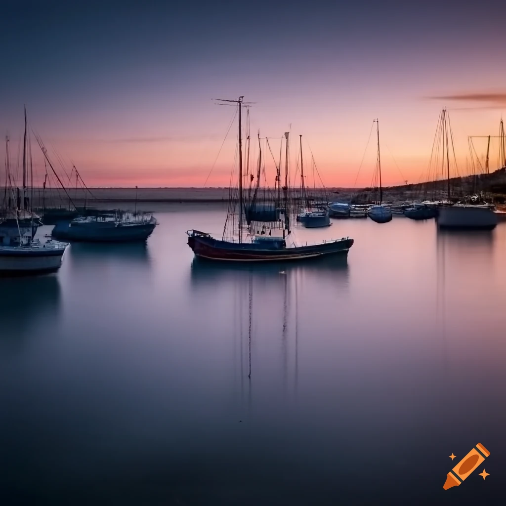 Seascape of penzance harbour on Craiyon