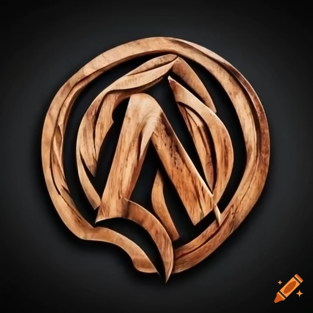 Wood craft logo for a youtube channel on Craiyon