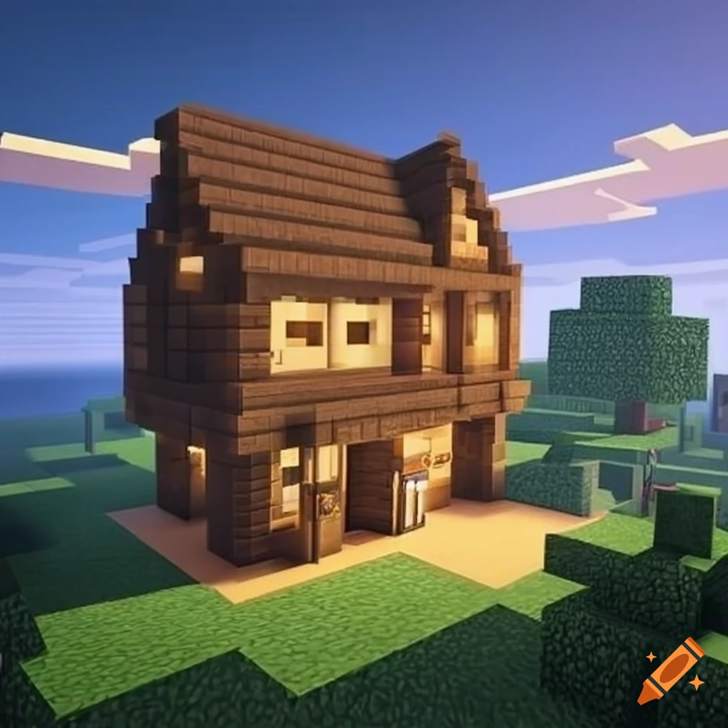 Elven house design in minecraft on Craiyon