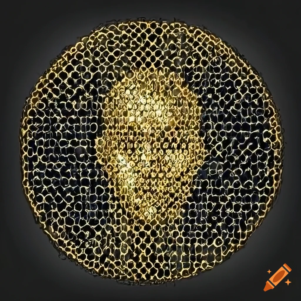 Golden computer with binary codes on Craiyon