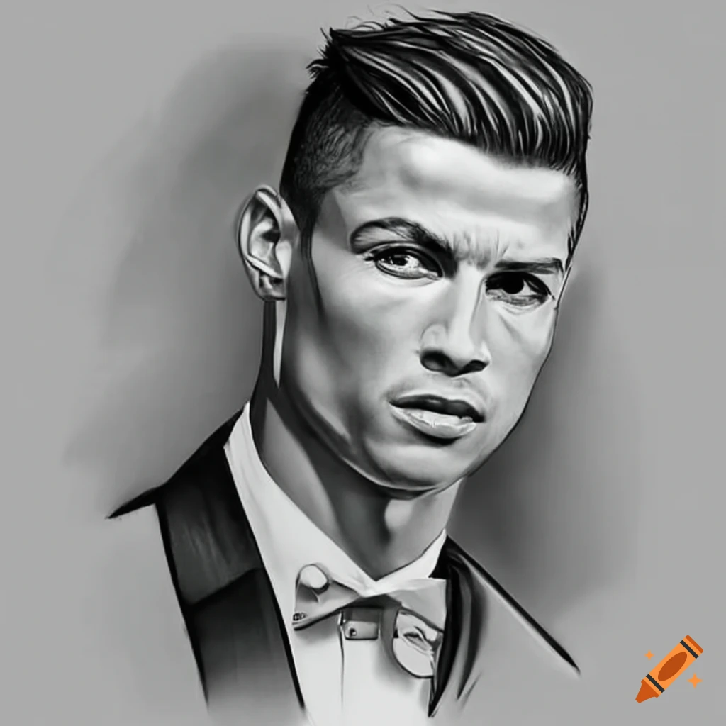 Christiano Ronaldo pencil drawing