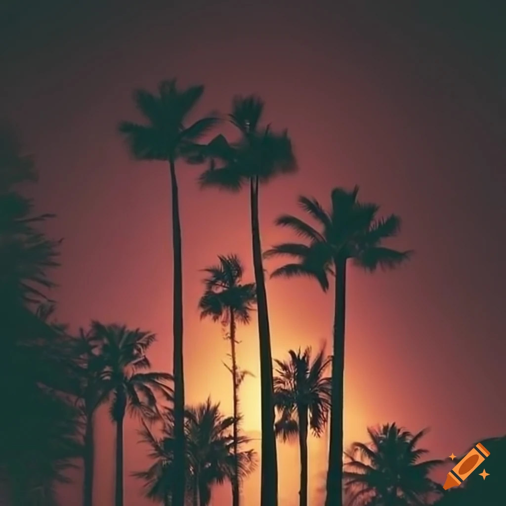 palm trees on a sunny beach