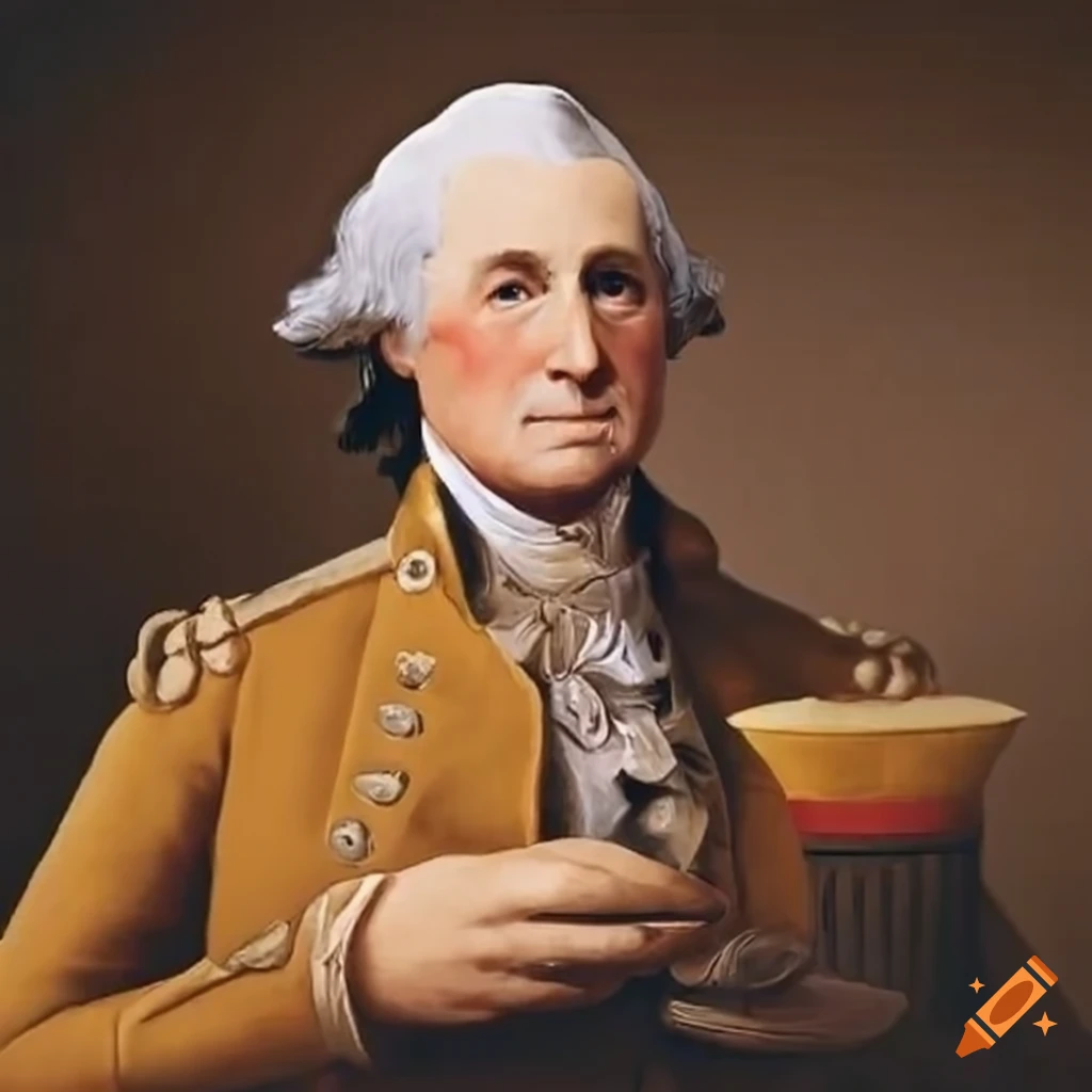 Depiction Of George Washington Eating At Mcdonald s On Craiyon