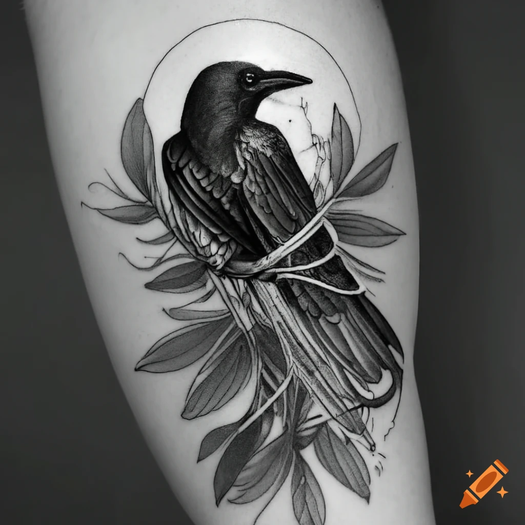 Raven Temp Tattoo - Etsy