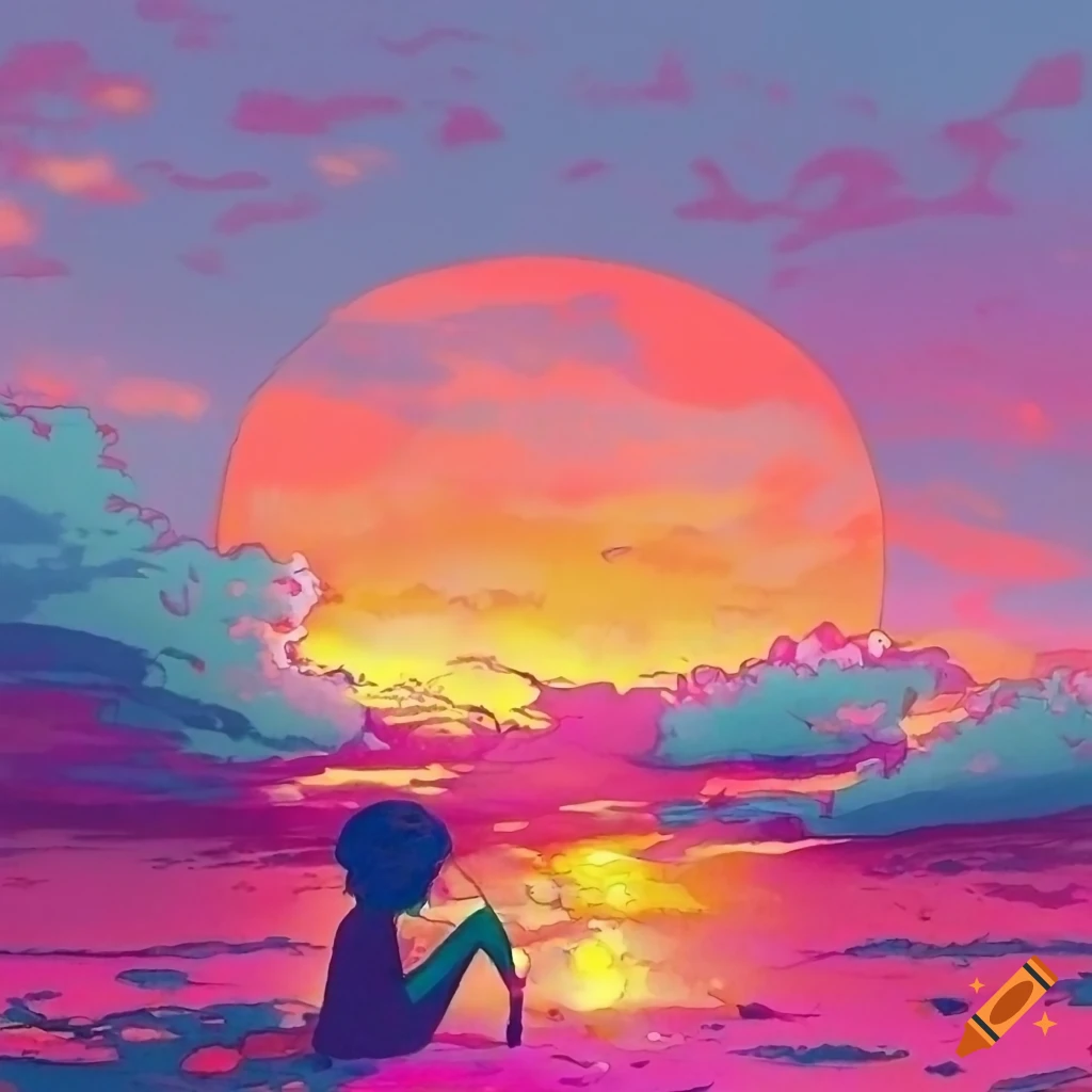 Sunset And Nature Poster Design On Craiyon