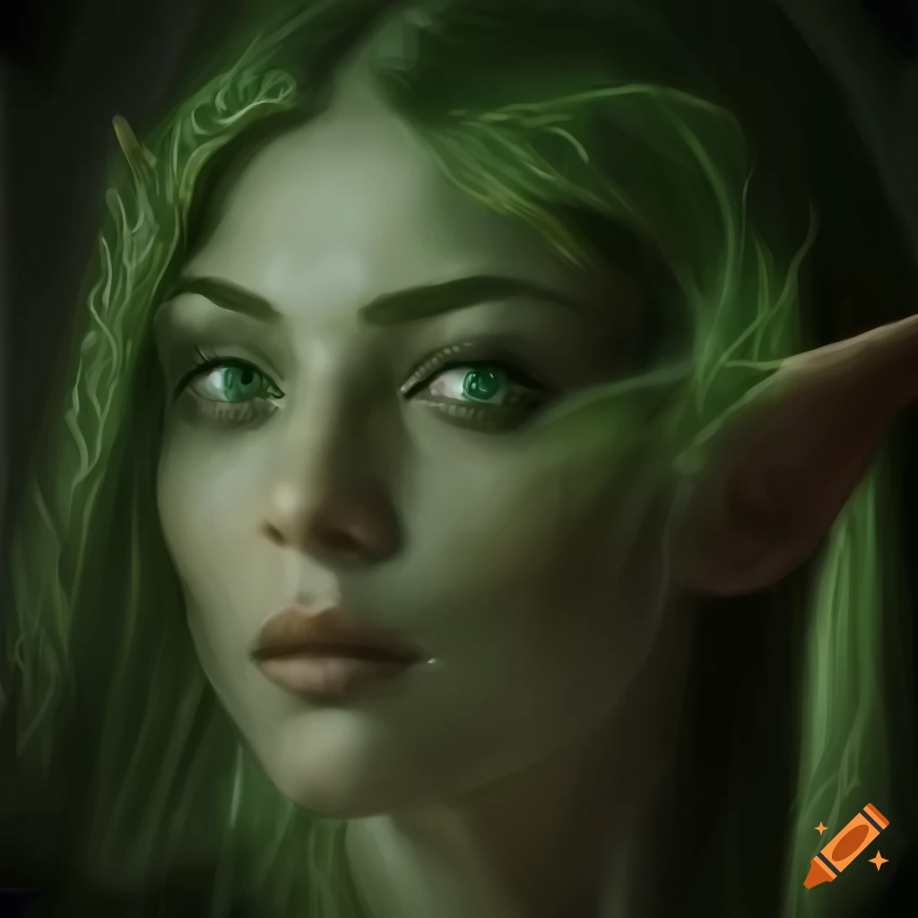 Artwork Of A Female Forest Elf Priest