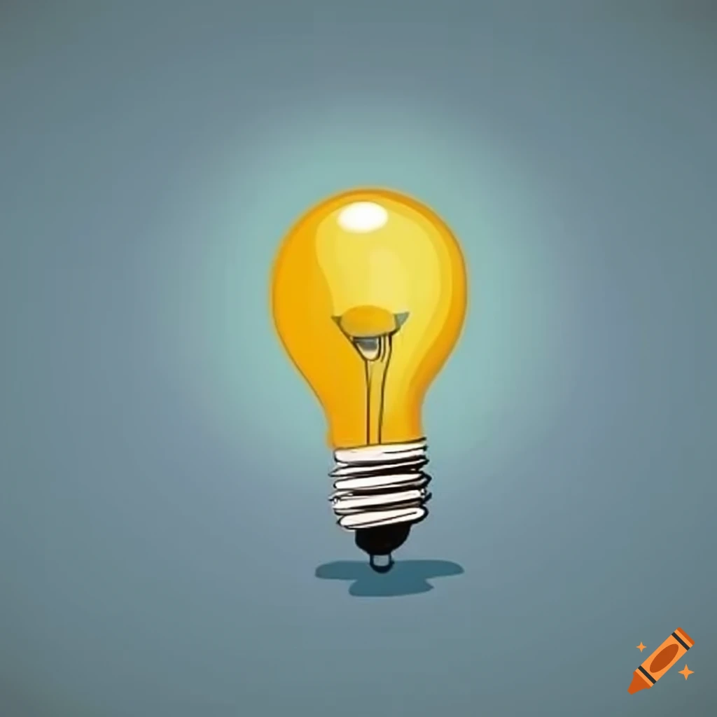 bright idea lightbulb cartoon