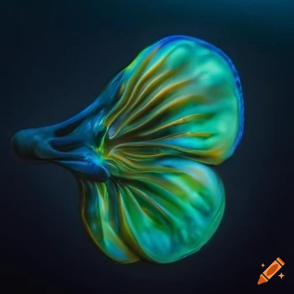 abstract art of green underwater scene