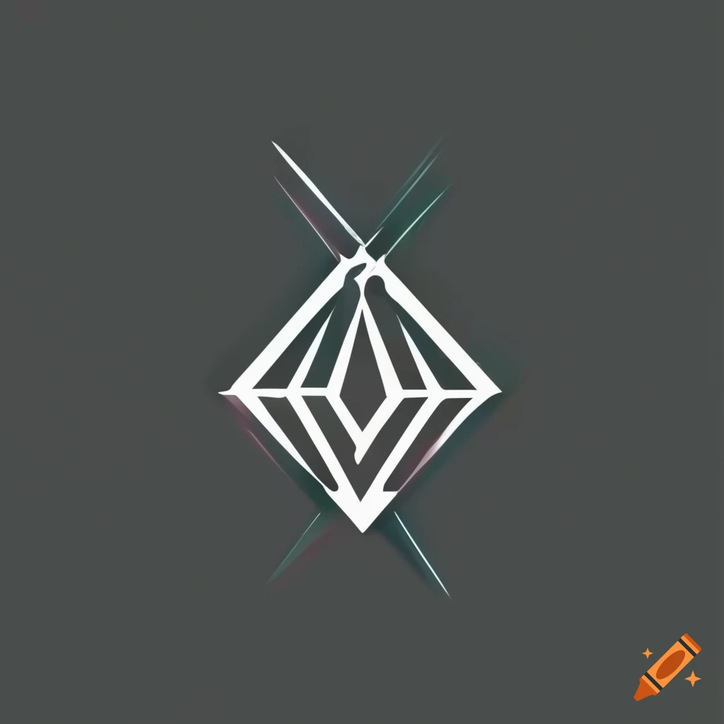 Modern geometric diamond logo design