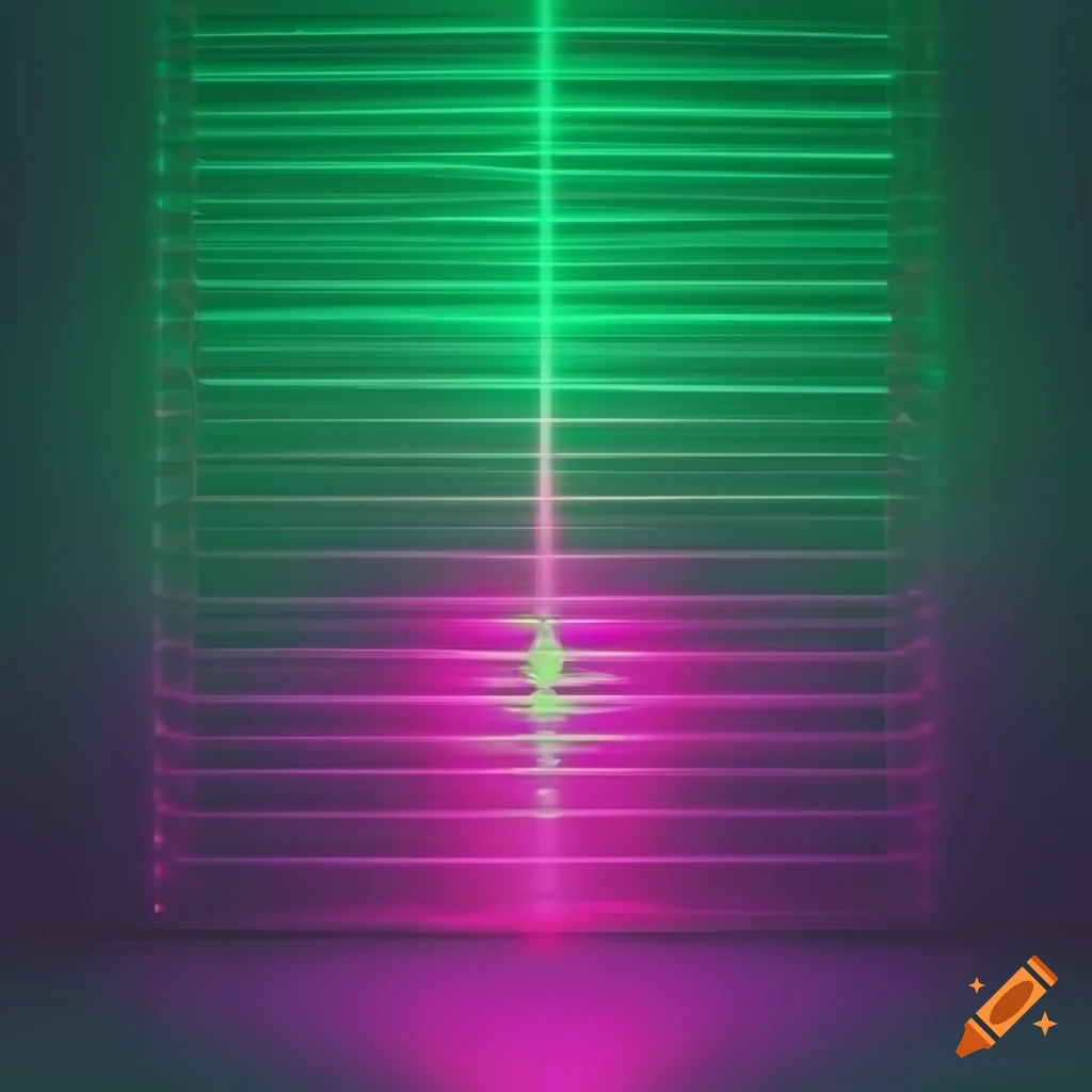 neon grid on hazy light pink and light green background