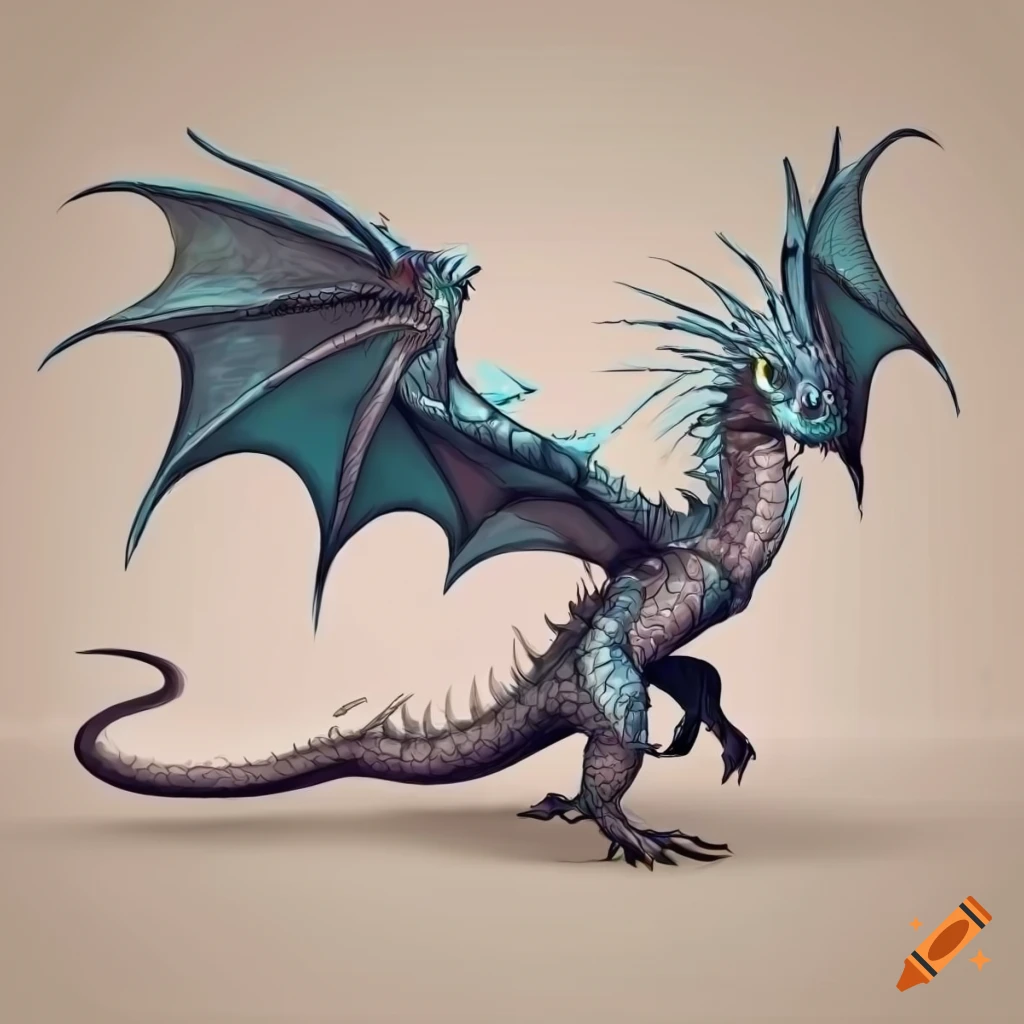 Detailed Illustration Of A Dragon With Wings And Four Legs On Craiyon Detailed Illustration Of A Dragon With Wings And Four Legs On Craiyon