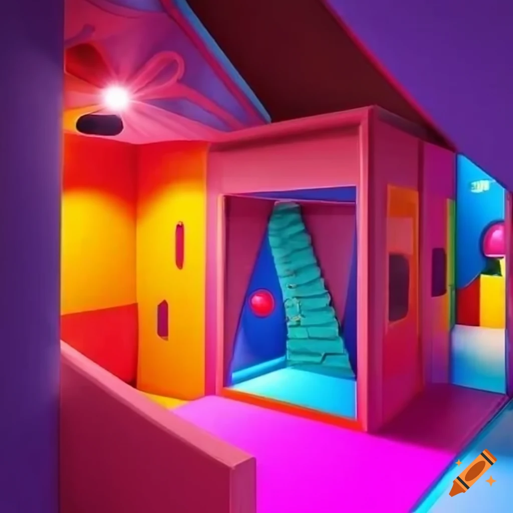 Indoor playground funhouse on Craiyon