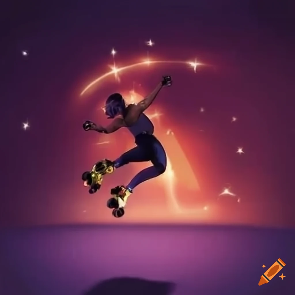 roller skater jumping a star