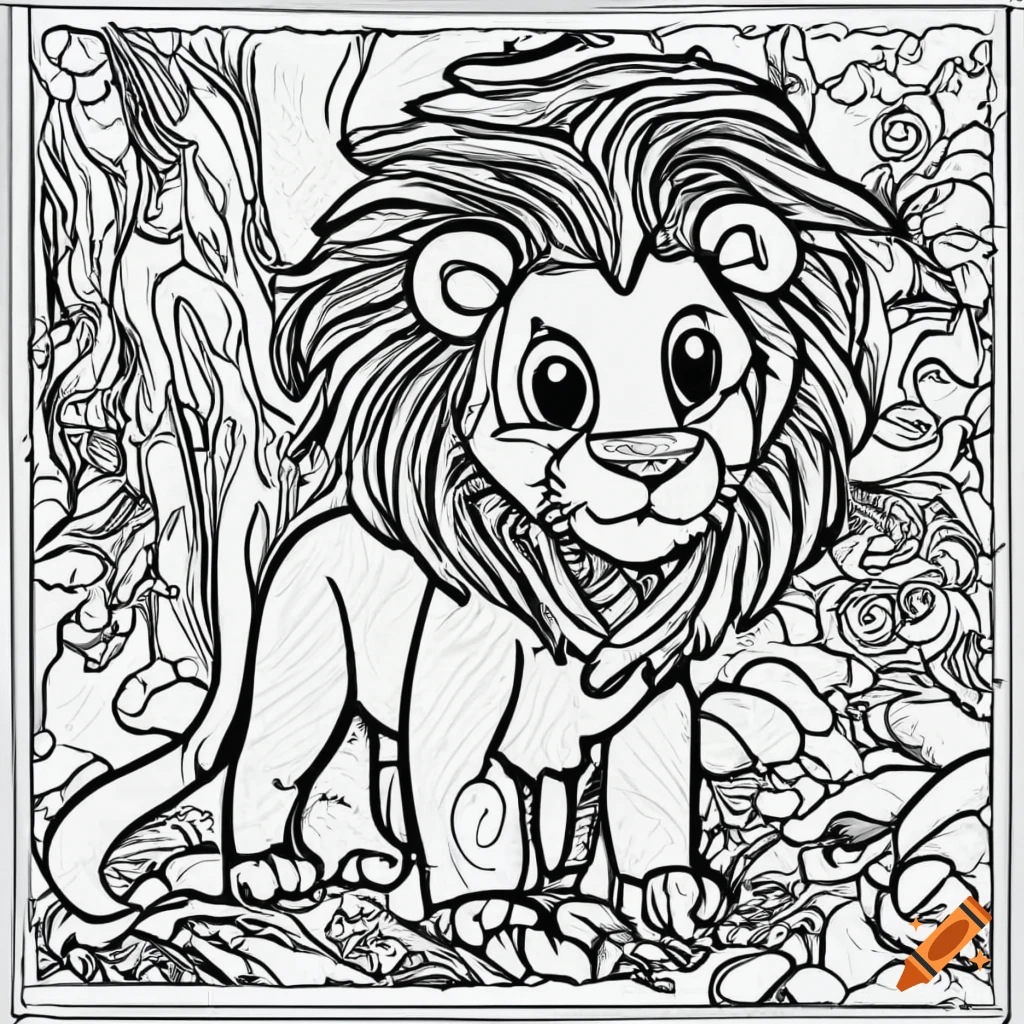 Lion Coloring Book For Kids Ages 4-8: A Huge Collections of 50 + Lion  Illustrations For Kids Coloring Pages With Animal Cartoon and Jungle Styles  - Ch (Paperback)