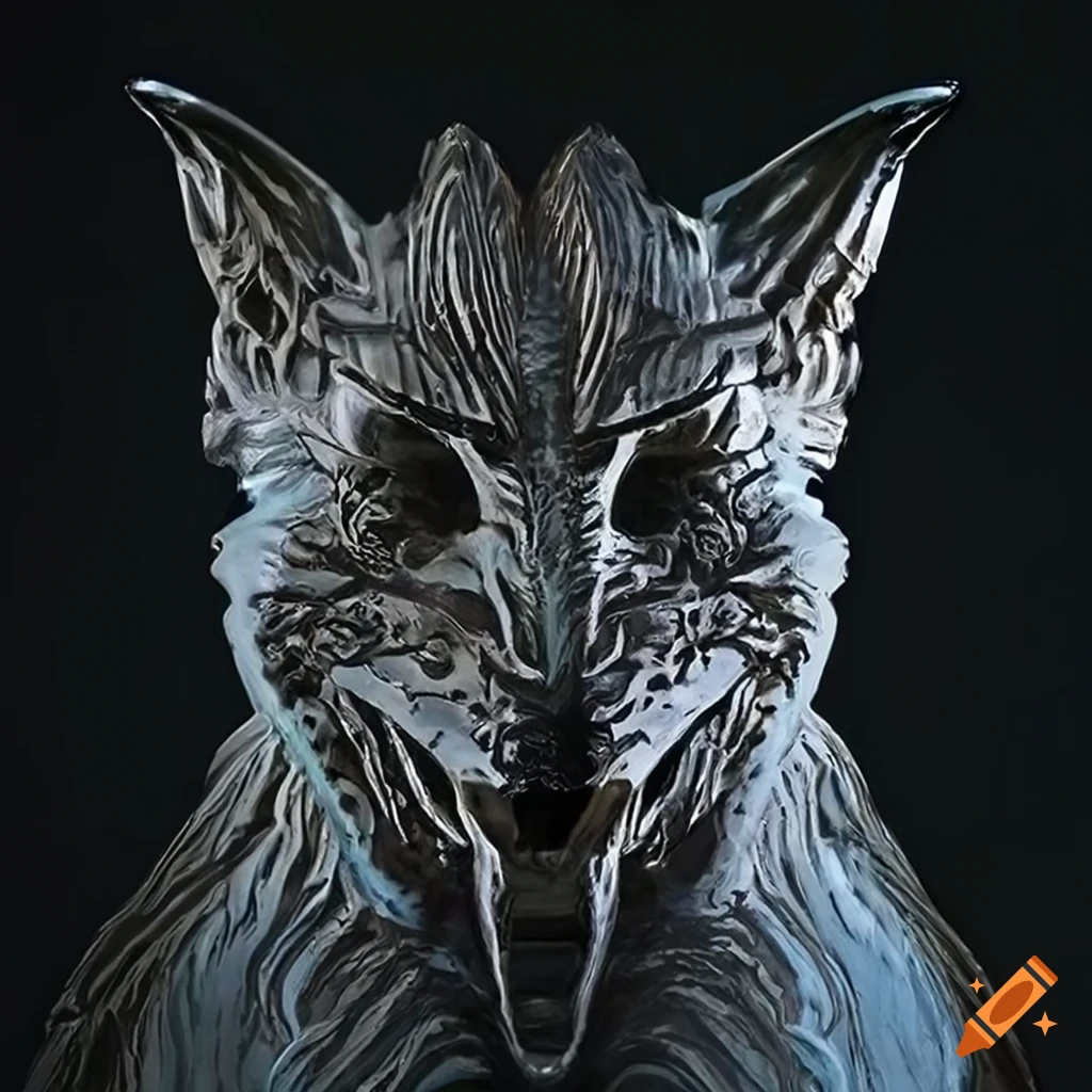 stunning prismatic glass art with moth werewolf motif