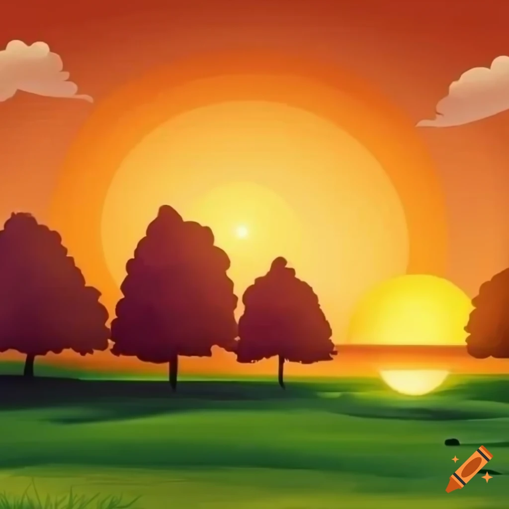 landscape view drawing palm with sunset or sunrise background vector  illustration concept romantic 7762581 Vector Art at Vecteezy