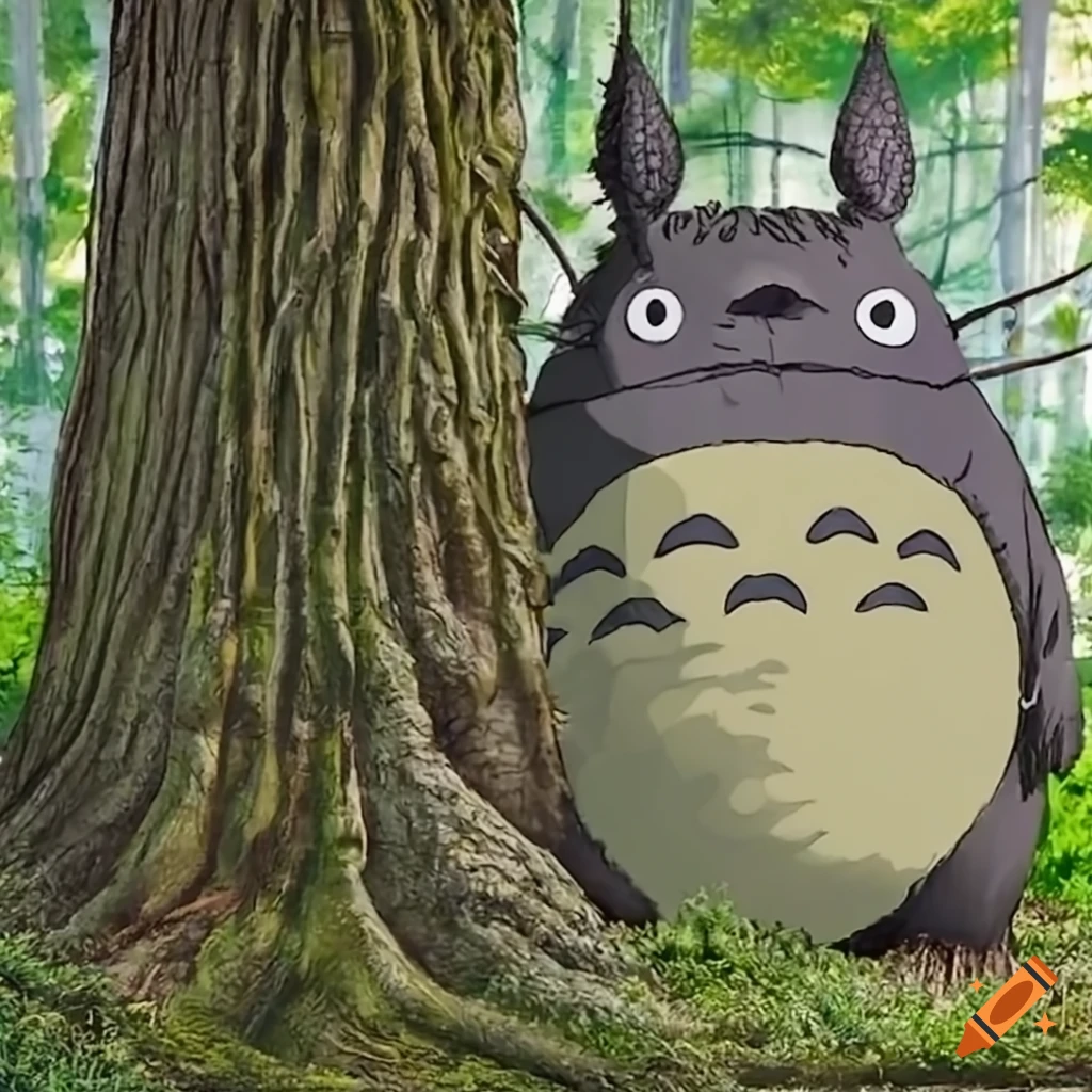 Totoro on a tree