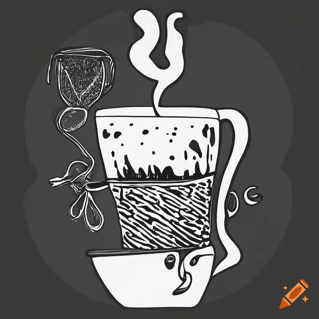 Continuous one line drawing coffee mug for latte, espresso, cappuccino. Hot  coffee ready to drink for breakfast in the morning. Swirl curl style.  Single line draw design graphic illustration 26986238 PNG