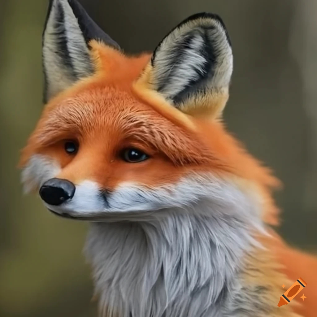 realistic depiction of a fox