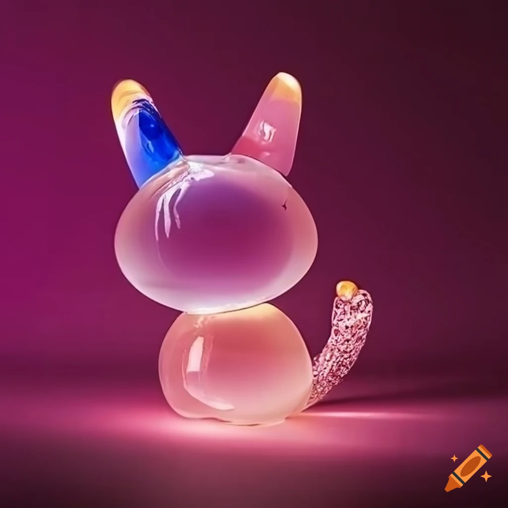 colorful glass animal figurines on pink and gold background