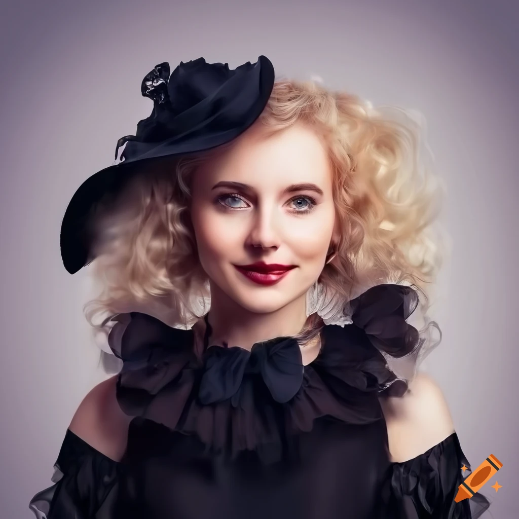 Portrait of a smiling young woman in a black dress