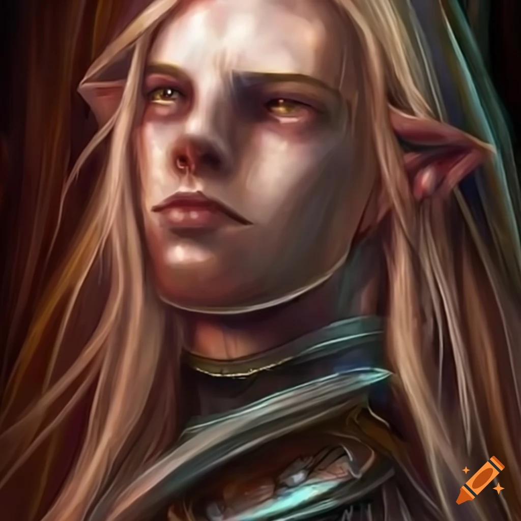 Character Art Of A High Fantasy Elf Male