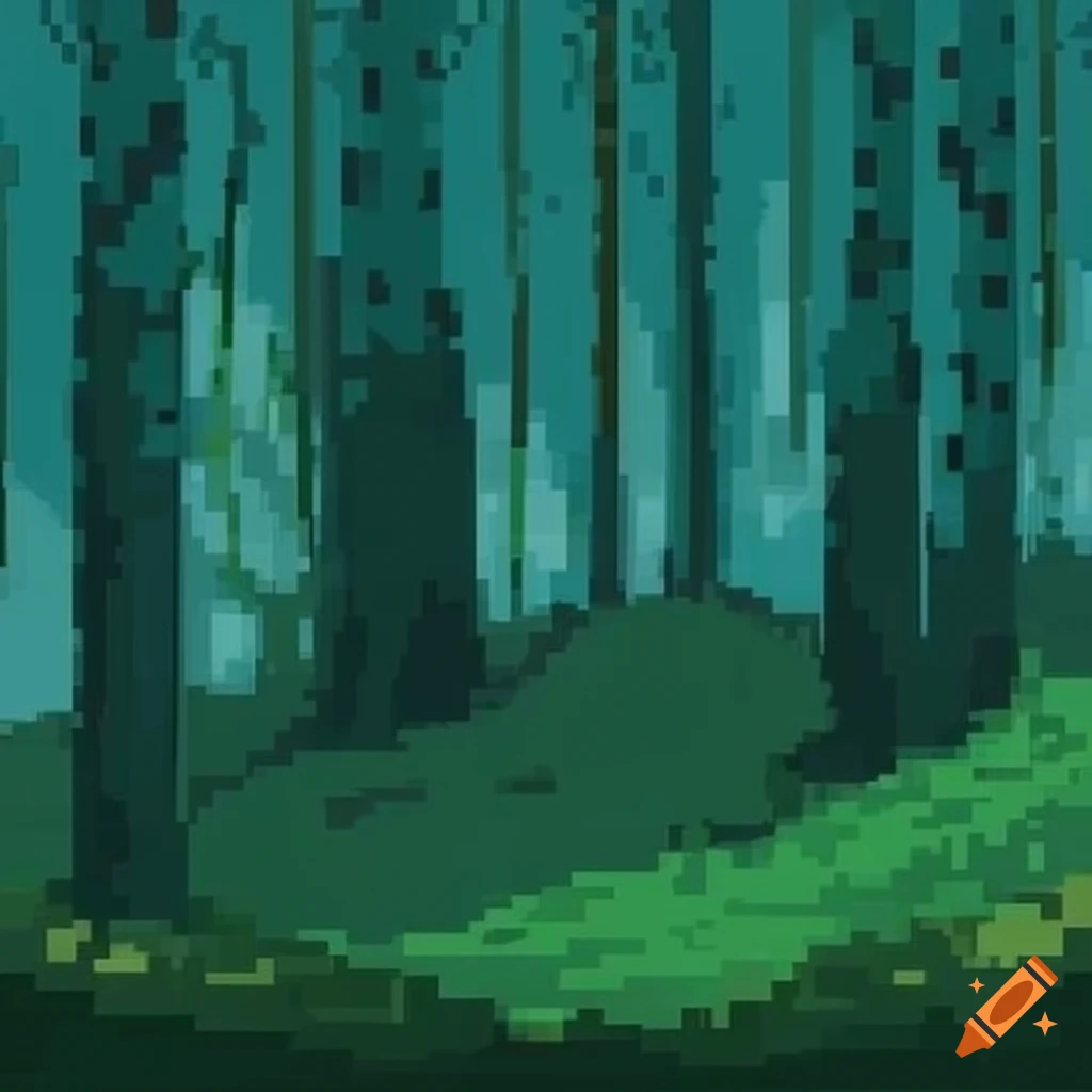 pixel art forest background