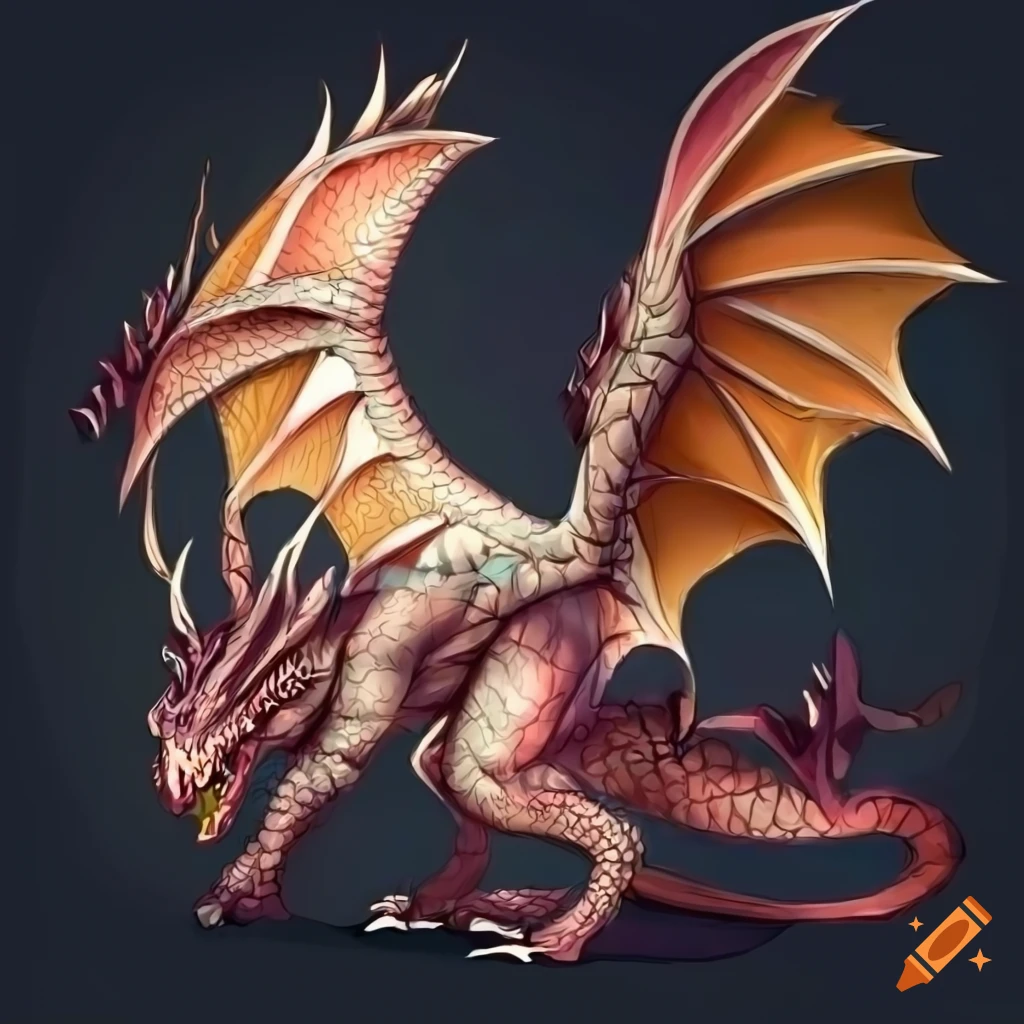 Scary depiction of a demon dragon hybrid on Craiyon