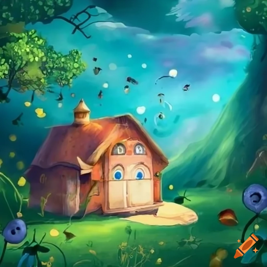 Charming and whimsical background for a children's storybook