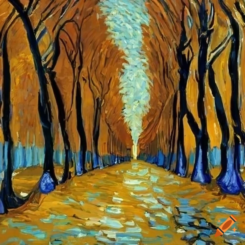 Van Gogh's painting of an avenue with poplars