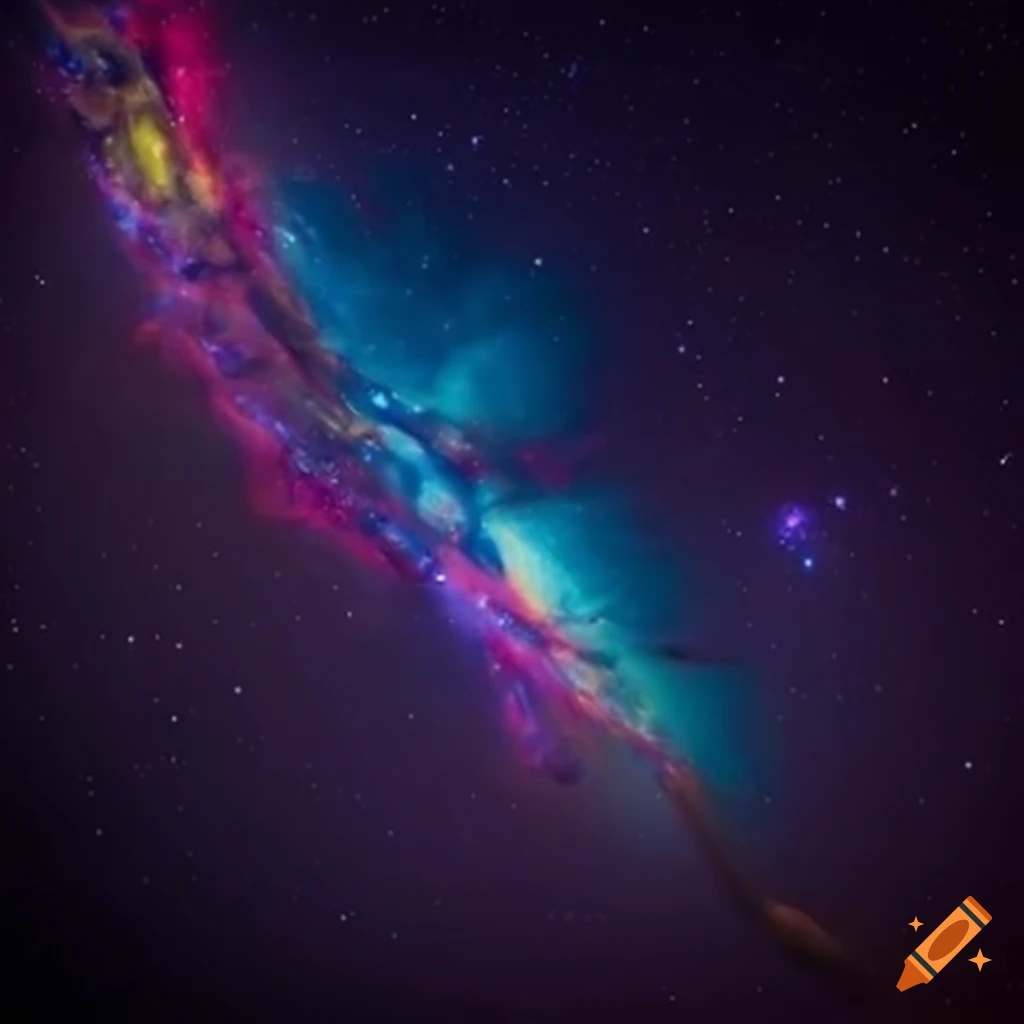colorful fish in galaxy