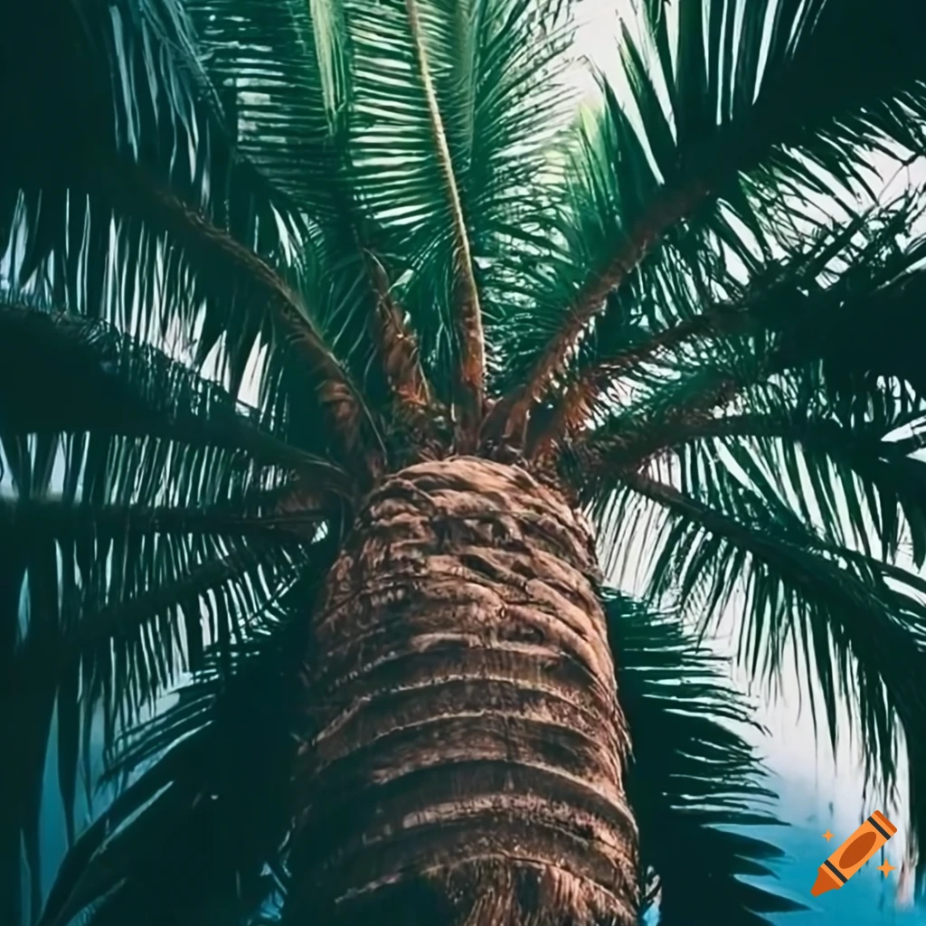 Palm tree on the beach on Craiyon