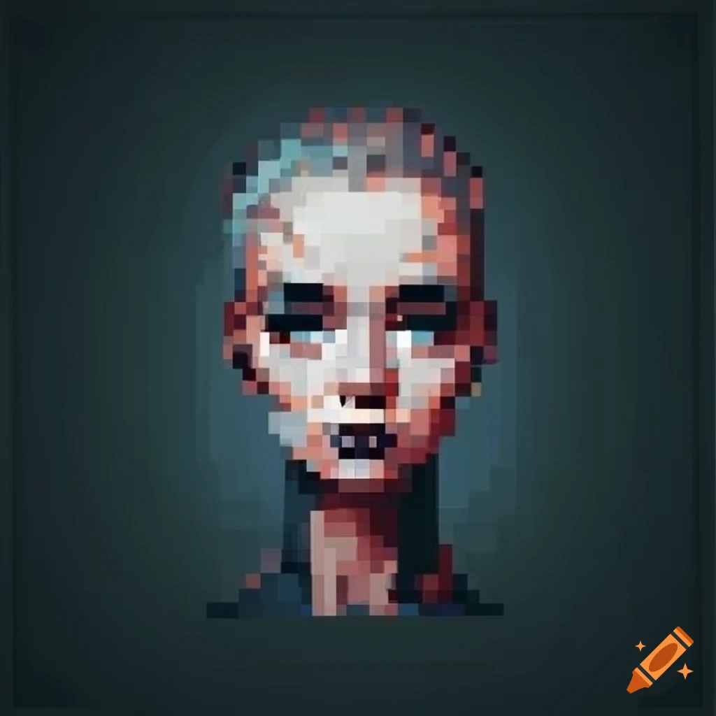 8x8 Grayscale Pixel Art On Craiyon