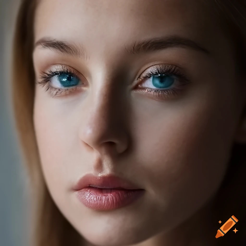 close-up portrait of a beautiful Russian girl