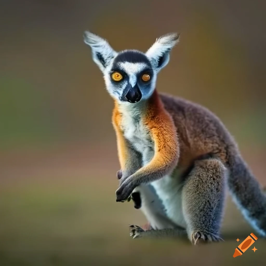Lemur Mix Rabbit Hybrid animal: kangaroo mixed with lemur