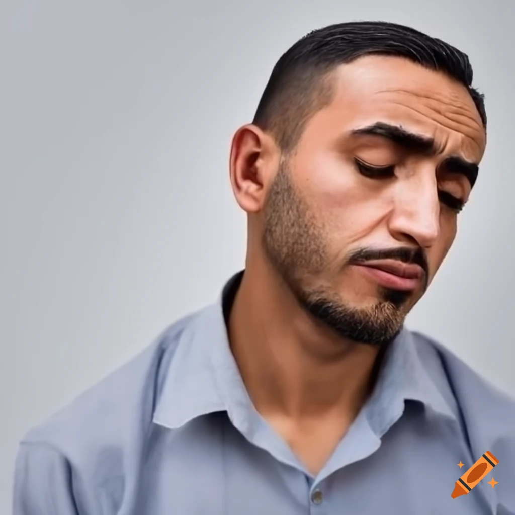 portrait of a sad Moroccan man