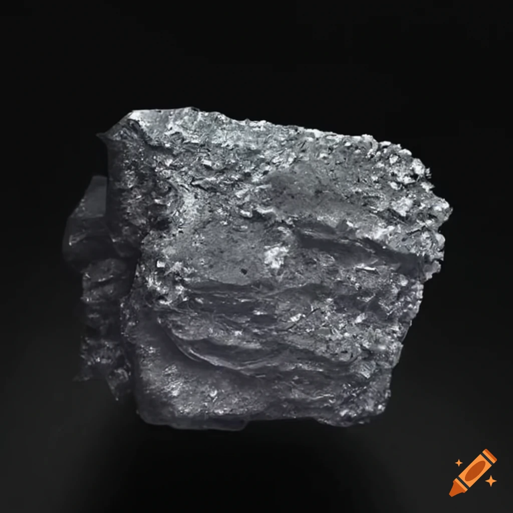 shiny grey metallic potassium element