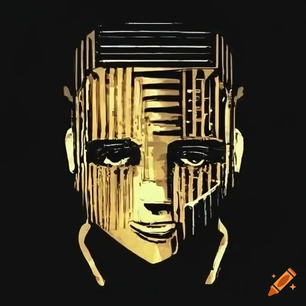 Golden computer with binary codes on Craiyon