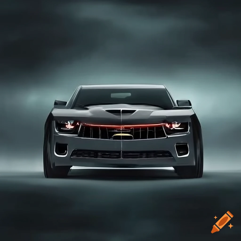 dark grey 2011 Camaro in stormy artwork