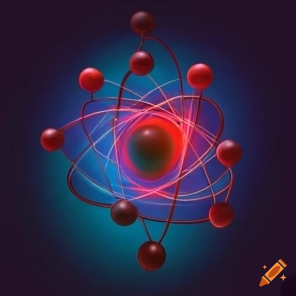 Atomic structure diagram on Craiyon